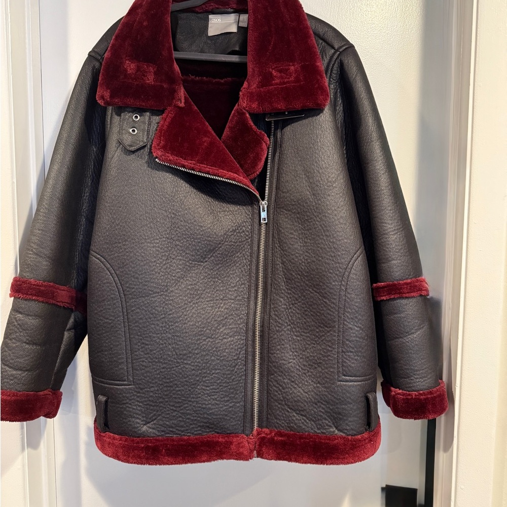 ASOS Black and Red Textured Jacket